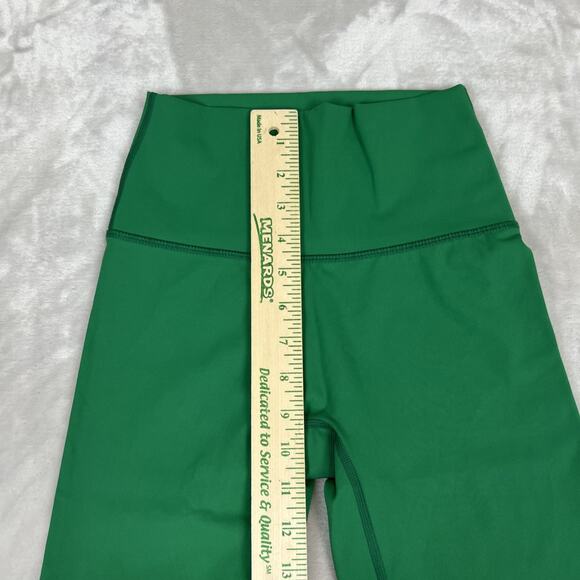 Aerie Biker Shorts Womens Small Green Raw Hem Seamless Hi Rise Athletic Gym NWT - Picture 3 of 9